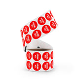 Round Sticker Roll — Red “ROLLING YET?” Label Stickers (Pack)