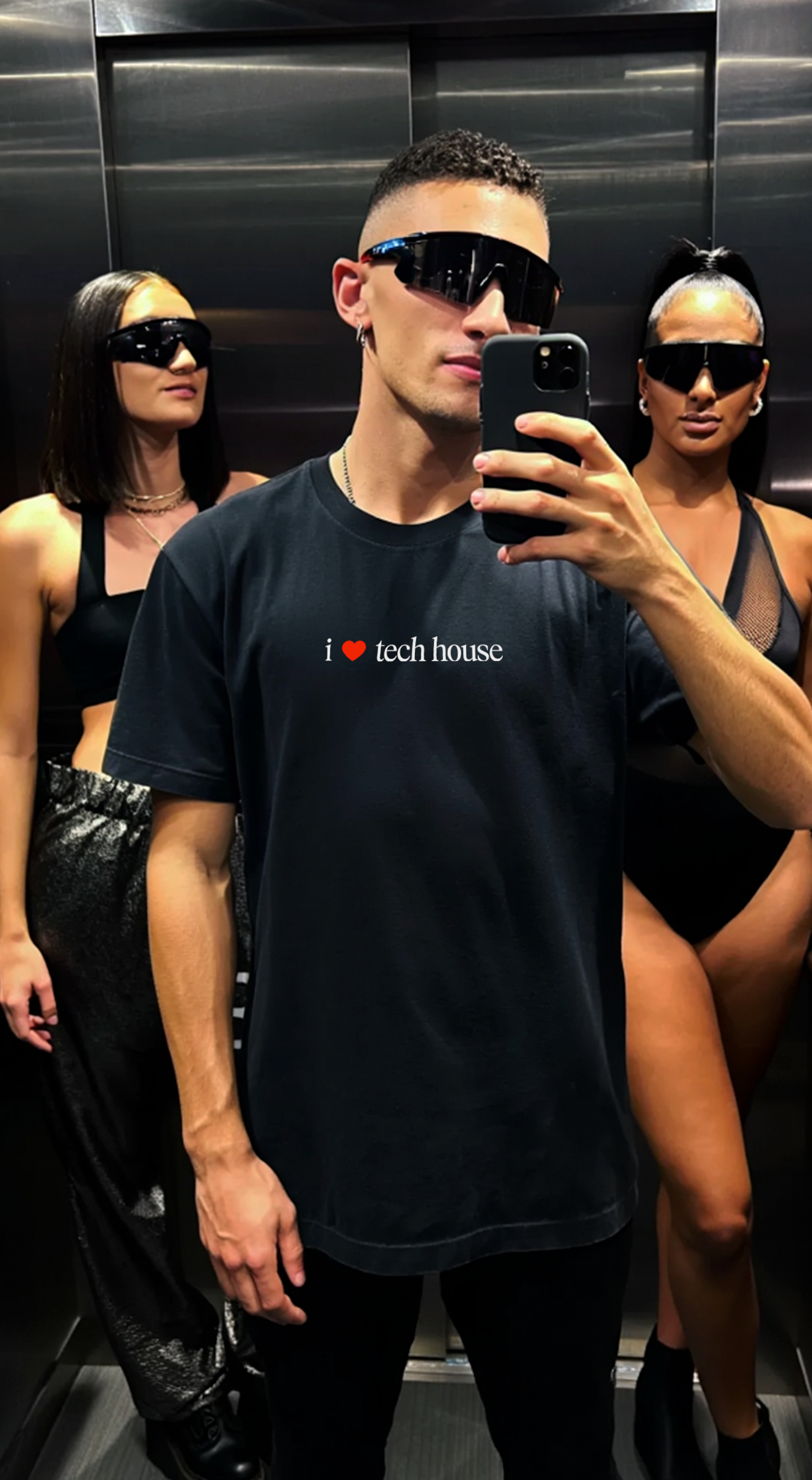 I ❤️ Tech House - Small Text (Unisex)