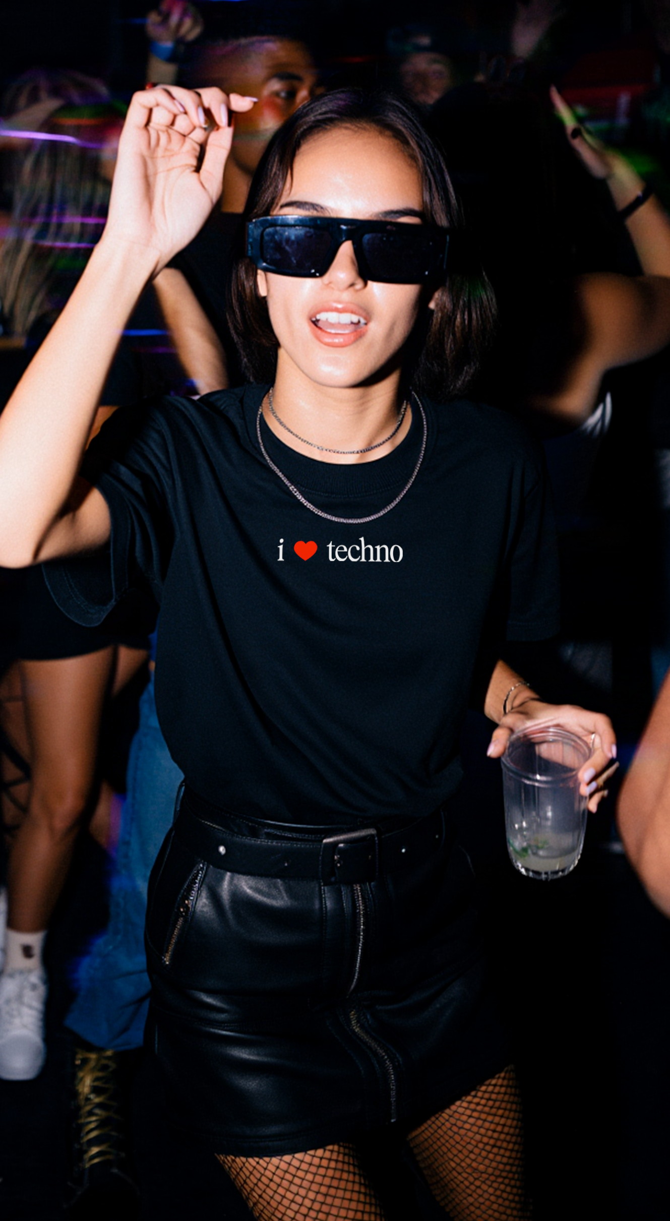 I ❤️ Techno - Small Text (Unisex)