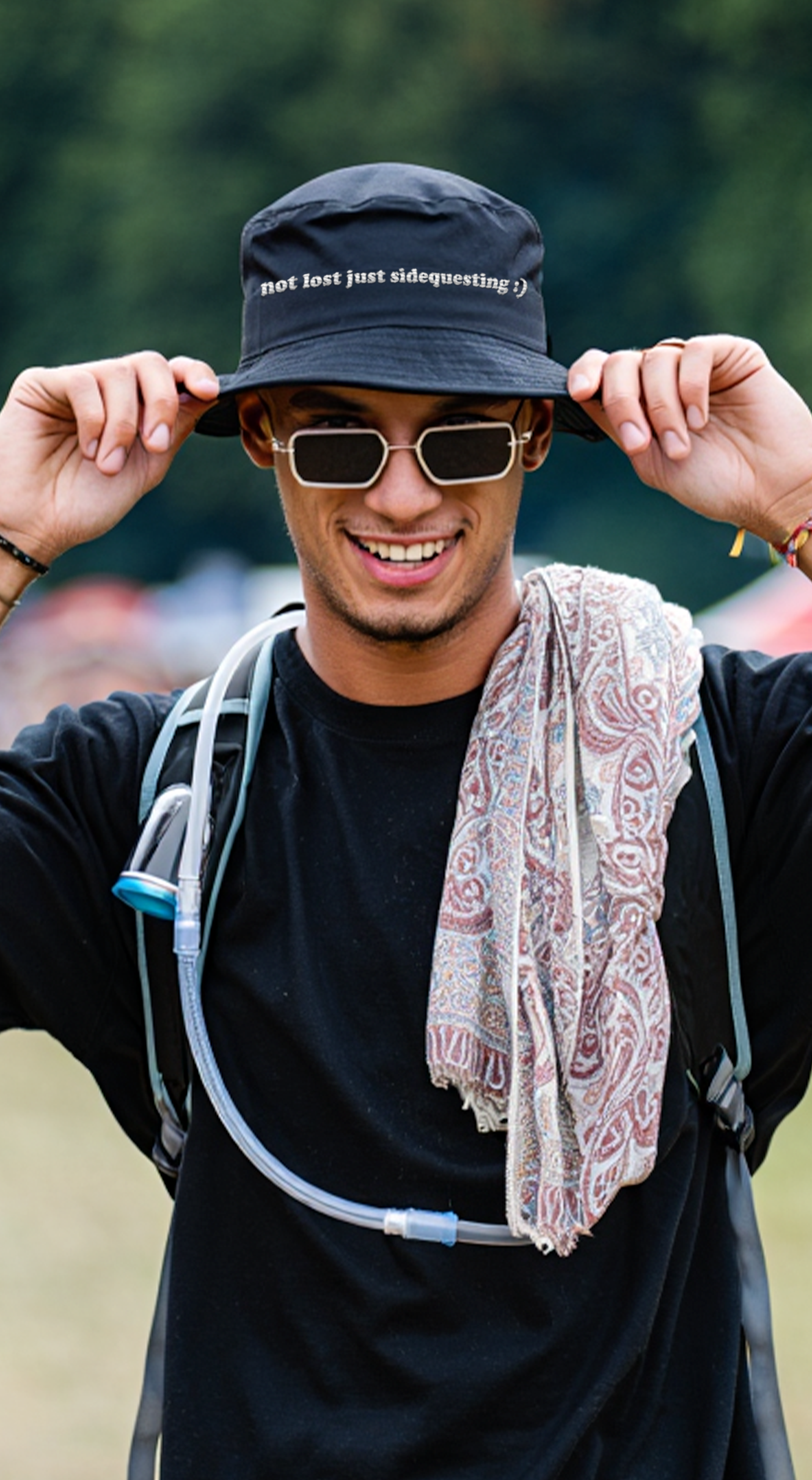 not lost just sidequesting - Bucket Hat (Embroidered)